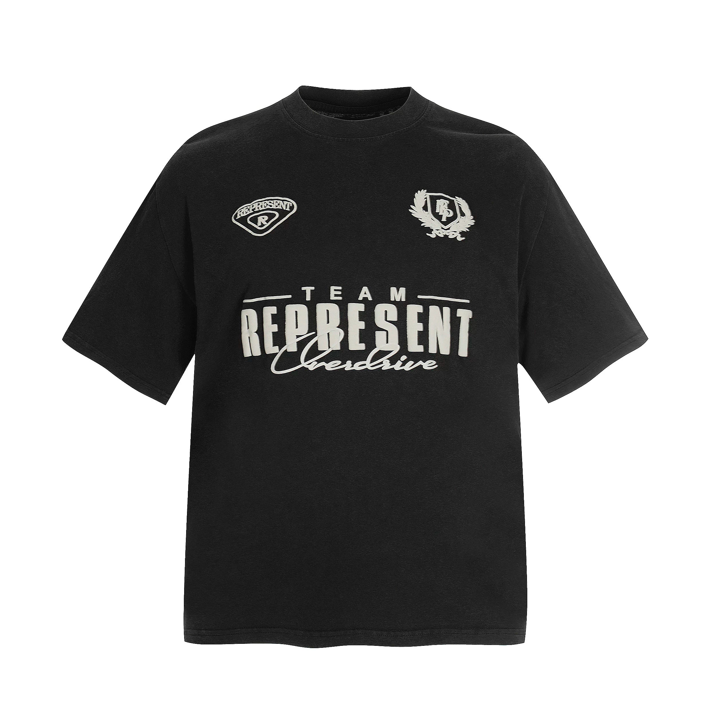 Representative slogan letters foam washed old short sleeved American niche fashion brand high street loose fitting men's and women's T-shirts