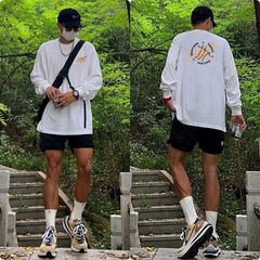 American style quick drying long sleeved men's shooting suit, long solid color sports quick drying t-shirt, high stretch sweat wicking fitness suit, warm-up jersey