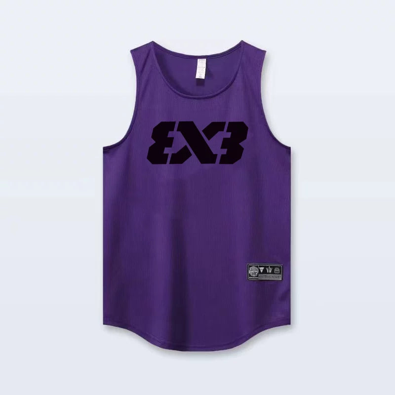 3X3 vest quick drying mesh breathable training suit FIBA basketball sports vest three on three basketball suit