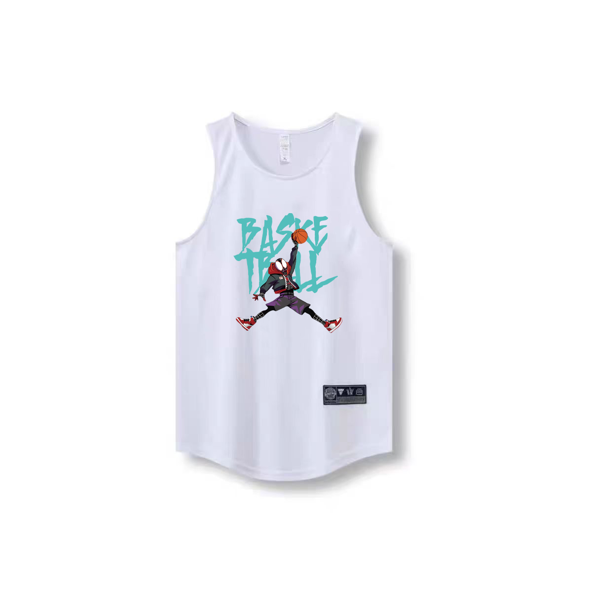 Spider Man dunk niche basketball vest training sleeveless basketball shooting suit sports loose fitness narrow shoulder jersey