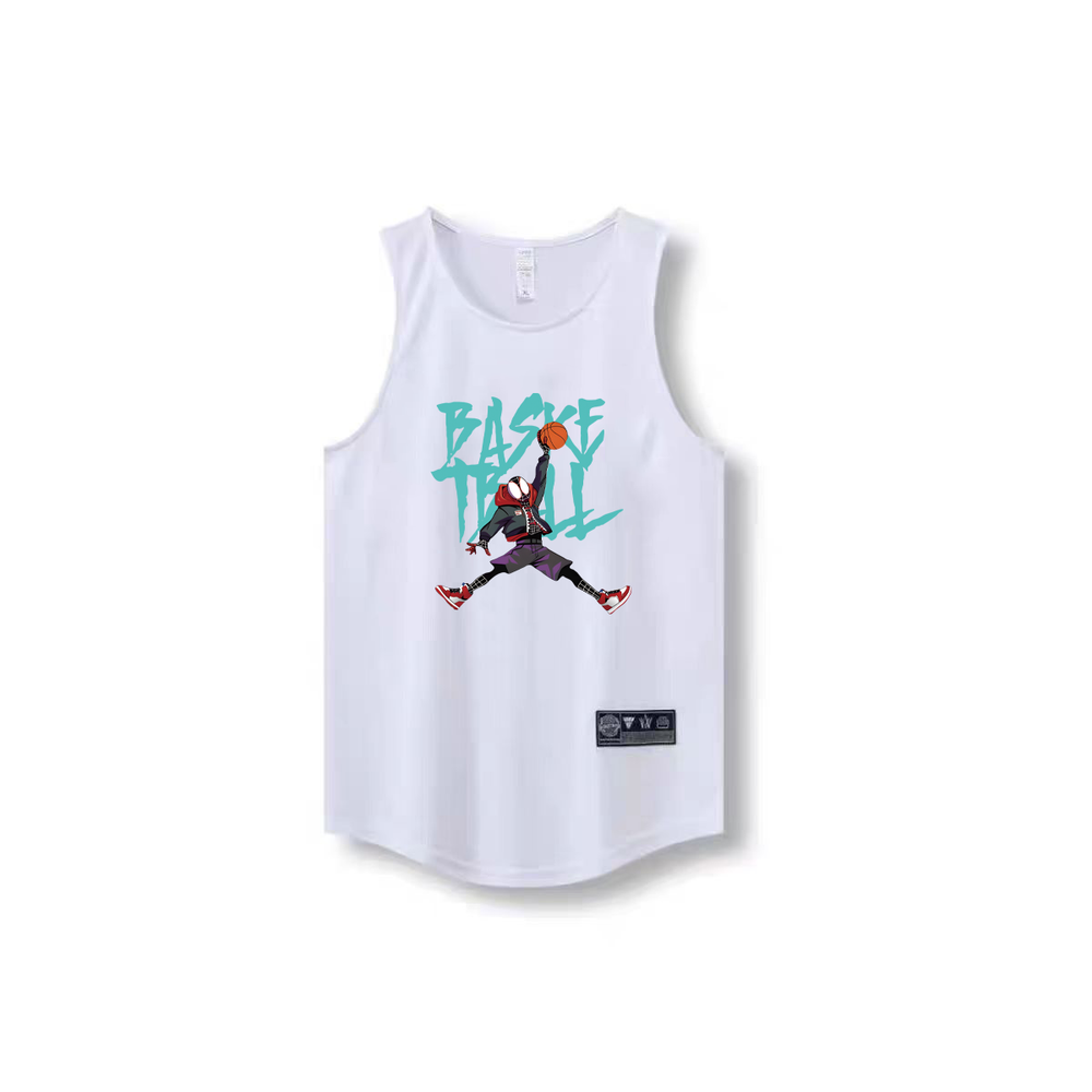Spider Man dunk niche basketball vest training sleeveless basketball shooting suit sports loose fitness narrow shoulder jersey