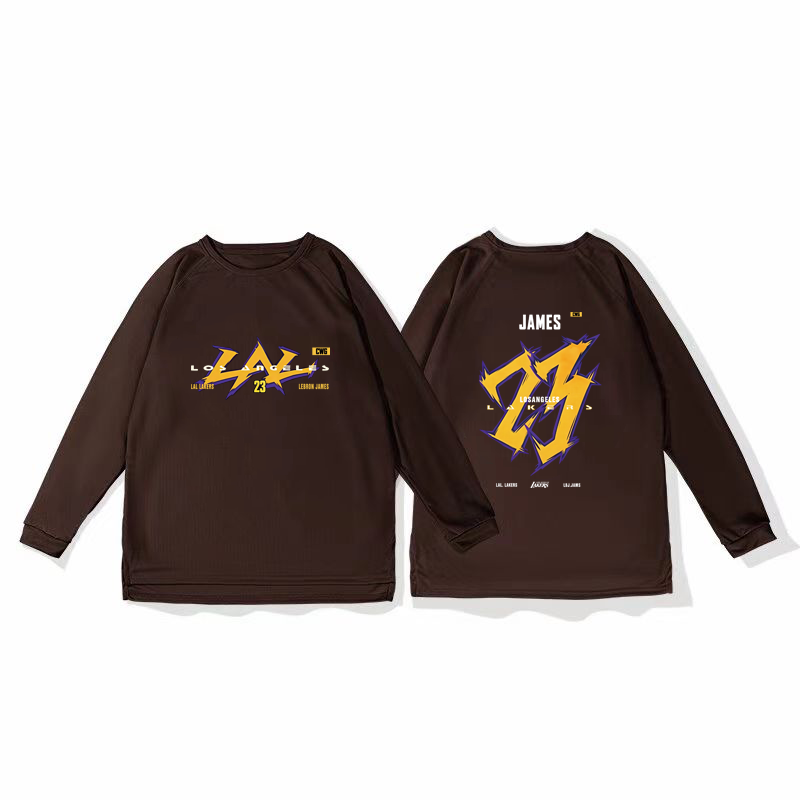 James' basketball training uniform, quick drying sports top, autumn and winter running fitness shooting suit, long sleeved loose winter