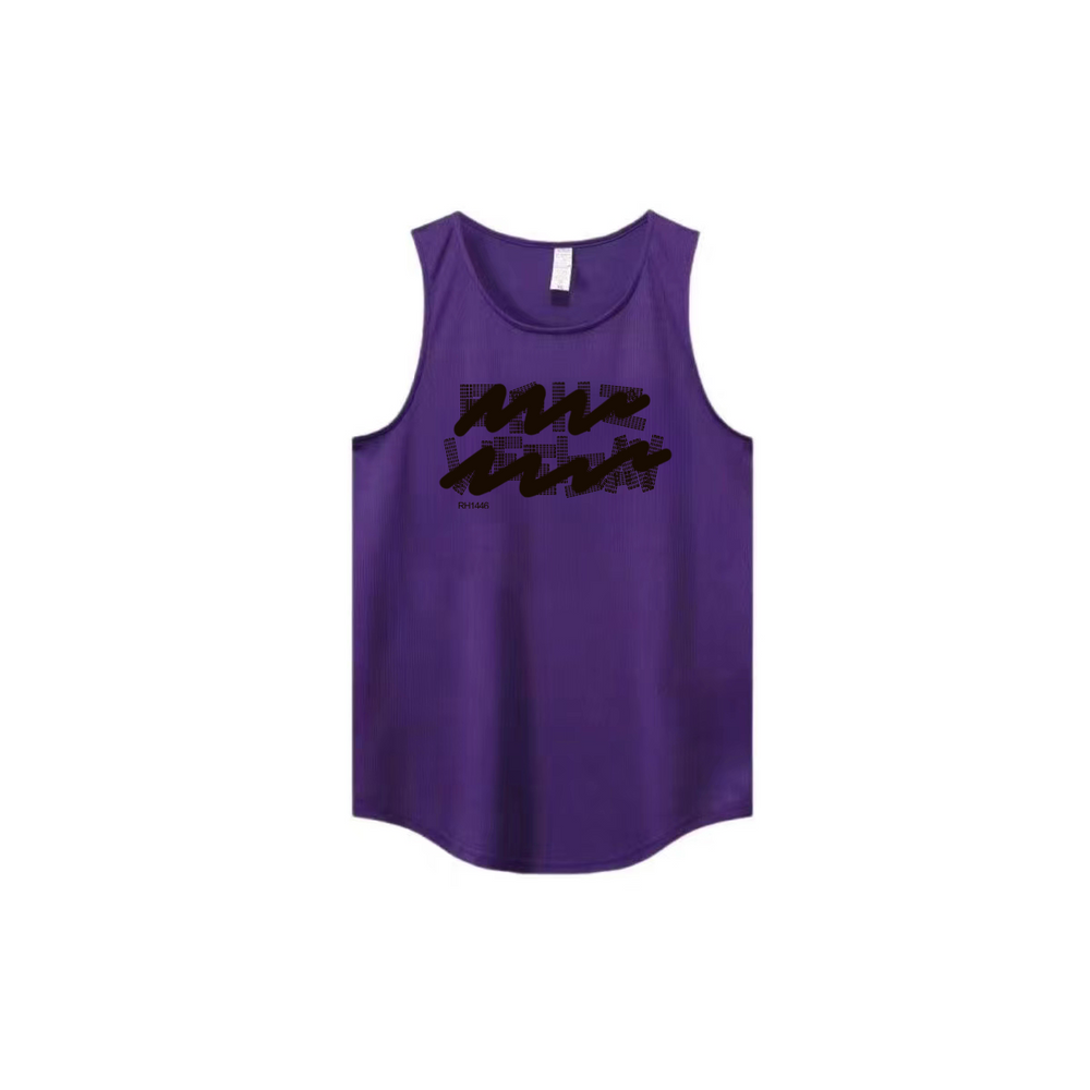 New Ins trendy brand summer ice silk cool sensation quick drying mesh breathable versatile men's and women's sleeveless camisole trendy