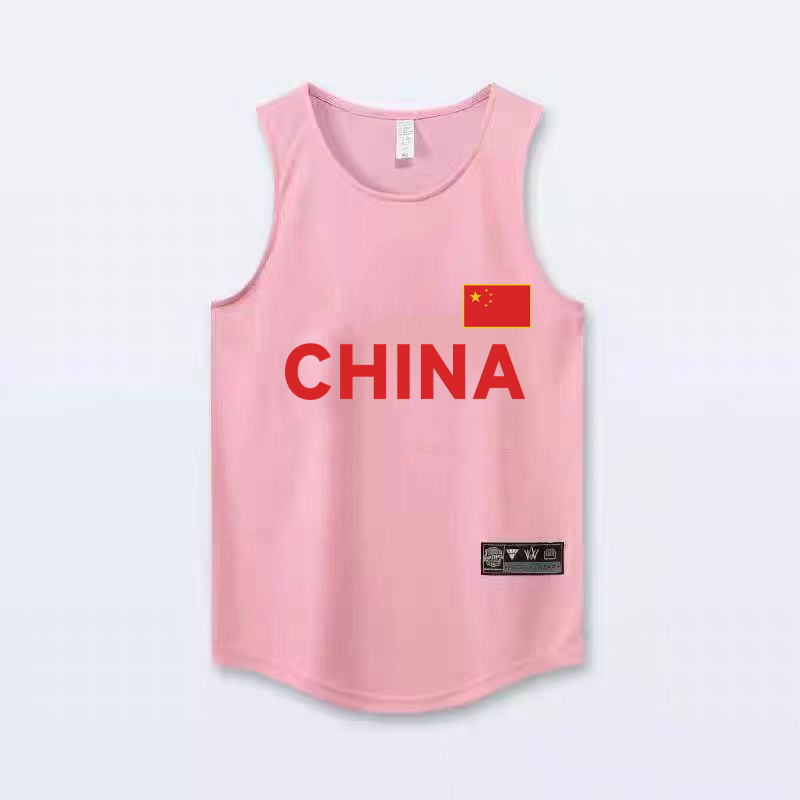 中国国家队篮球背心训练无袖投篮服运动上衣宽松健身窄肩球衣跑步