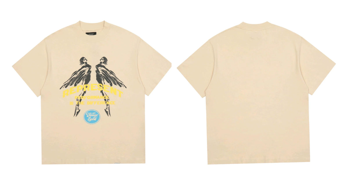 Represent Angel "Performance Difference" Graphic T-Shirt - Sand