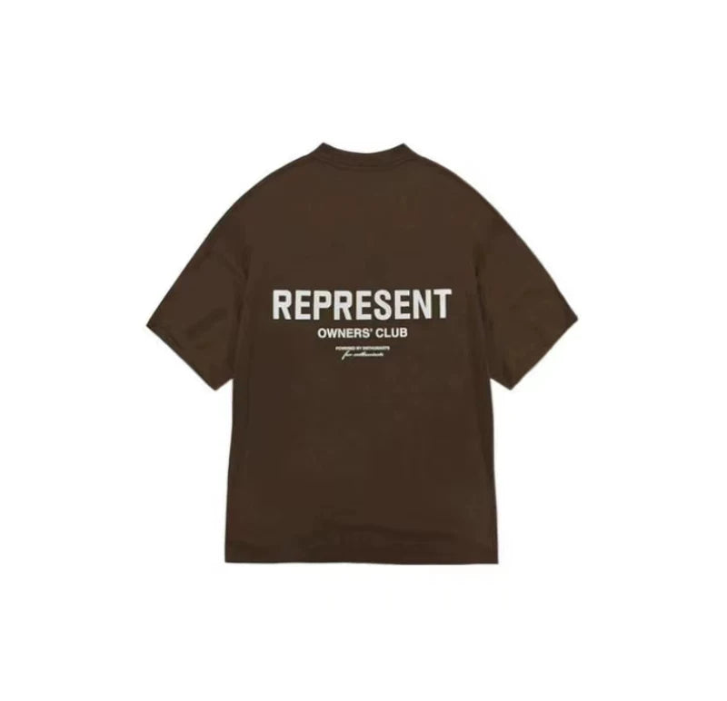 ReportENT letter short sleeved niche trendy brand Wang Jiaer's high street American loose summer couple T-shirt for men