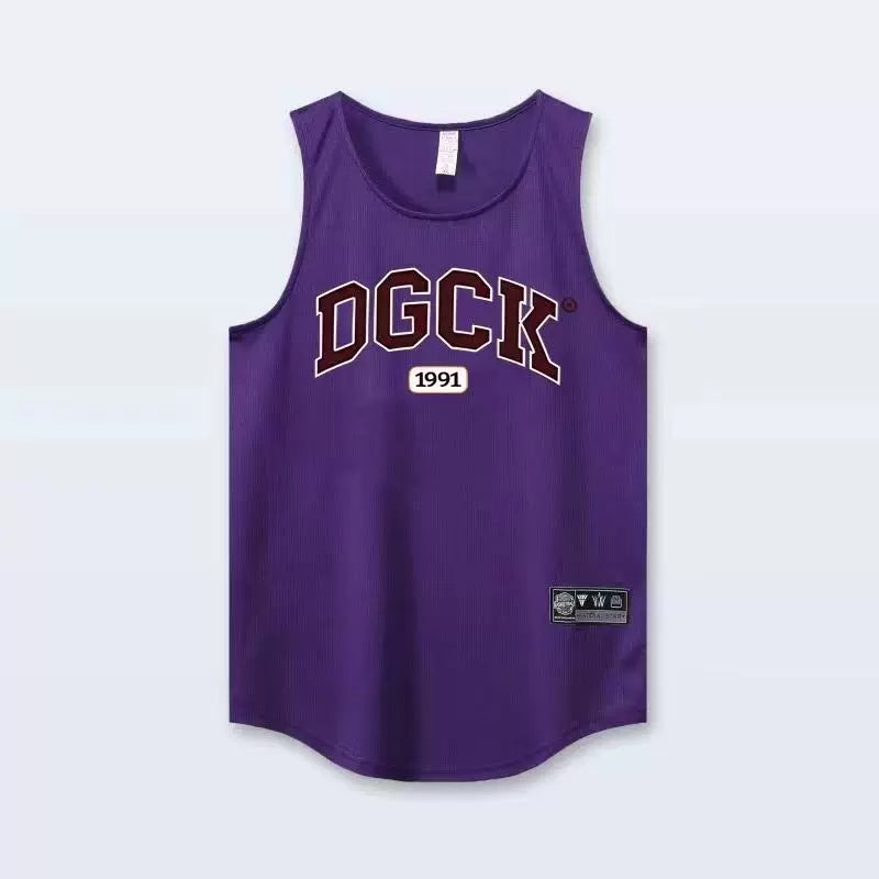 DGCK American basketball vest training summer sleeveless basketball shooting suit sports top loose fitness narrow shoulder jersey