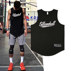 Letter print basketball quick drying mesh American training vest shooting summer loose round neck breathable and moisture absorbing sleeveless