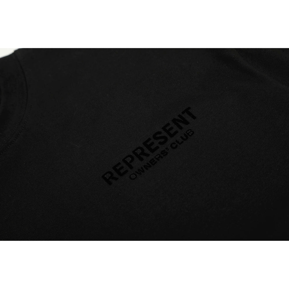 Representative slogan letter flocking printed short sleeved American niche fashion brand high street loose couple T-shirt for men and women