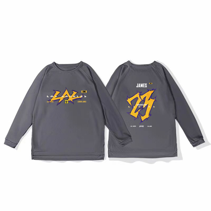 James' basketball training uniform, quick drying sports top, autumn and winter running fitness shooting suit, long sleeved loose winter