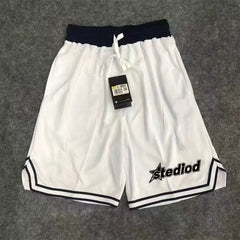 Basketball training quick drying American retro shorts, casual running shorts, fitness three quarter loose sports pants, four quarter pants