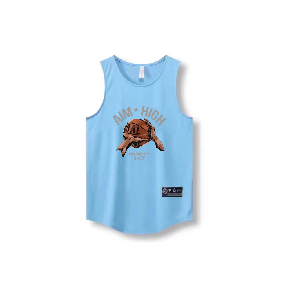 New American basketball vest training summer sleeveless basketball shooting suit sports top loose fitness narrow shoulder jersey