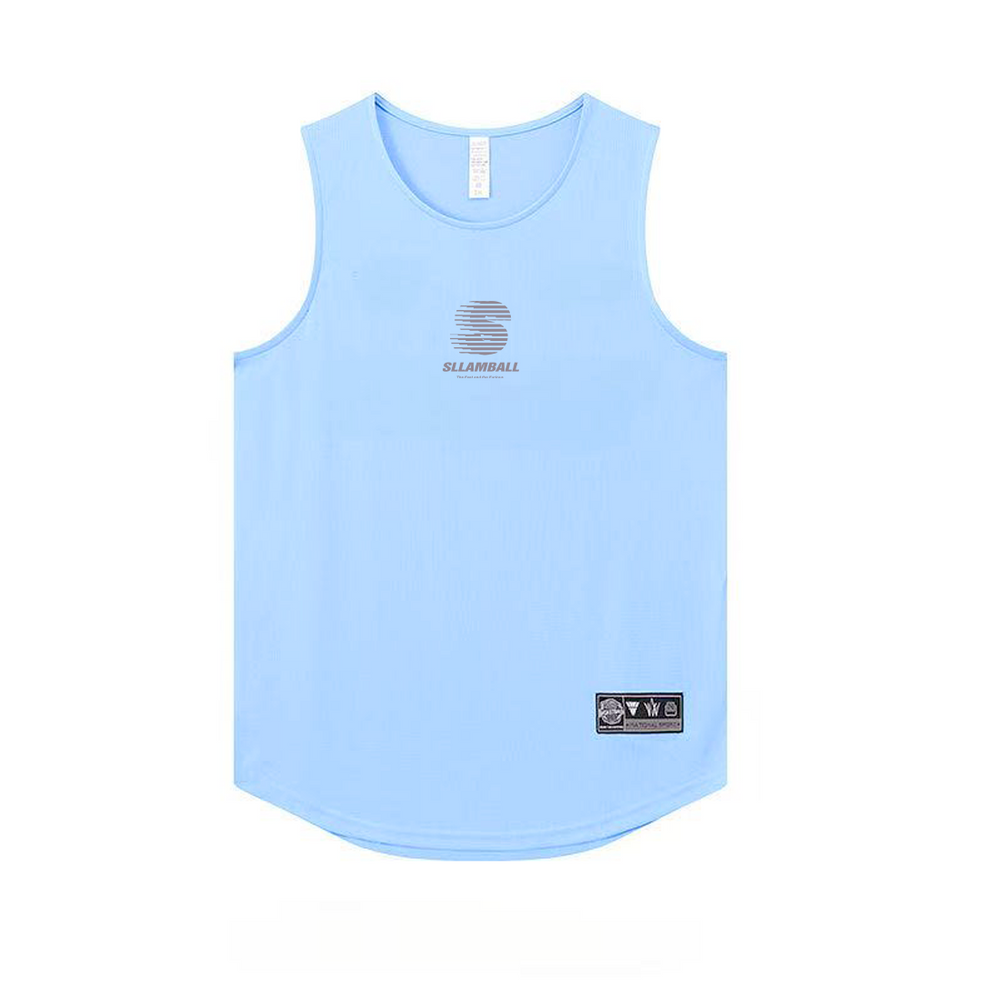 2025 Summer New Training Tank Top Loose Round Neck Sweat Absorbing Basketball Quick drying Throwing Suit Sleeveless Mesh Breathable