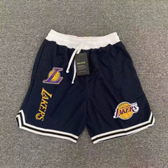 Lakers men's loose casual breathable running sports pants, American basketball training shorts, quick drying shooting pants