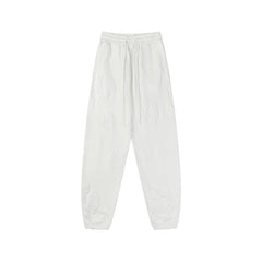 Denim Tears Cotton Wreath Graphic Sweatpants - White / Stealth Edition