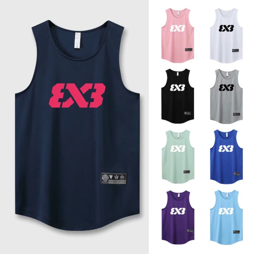 3X3 vest quick drying mesh breathable training suit FIBA basketball sports vest three on three basketball suit