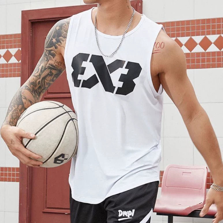 3X3 vest quick drying mesh breathable training suit FIBA basketball sports vest three on three basketball suit
