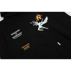 REPRESENT REP Sun Wing God Figure American Hooded Hoodie High Street Hip Hop Loose Casual Couple Style
