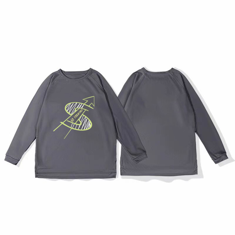 Upward 2025 mesh quick drying sport shoulder long sleeved t-shirt for men's training American shooting suit, breathable running for autumn and winter