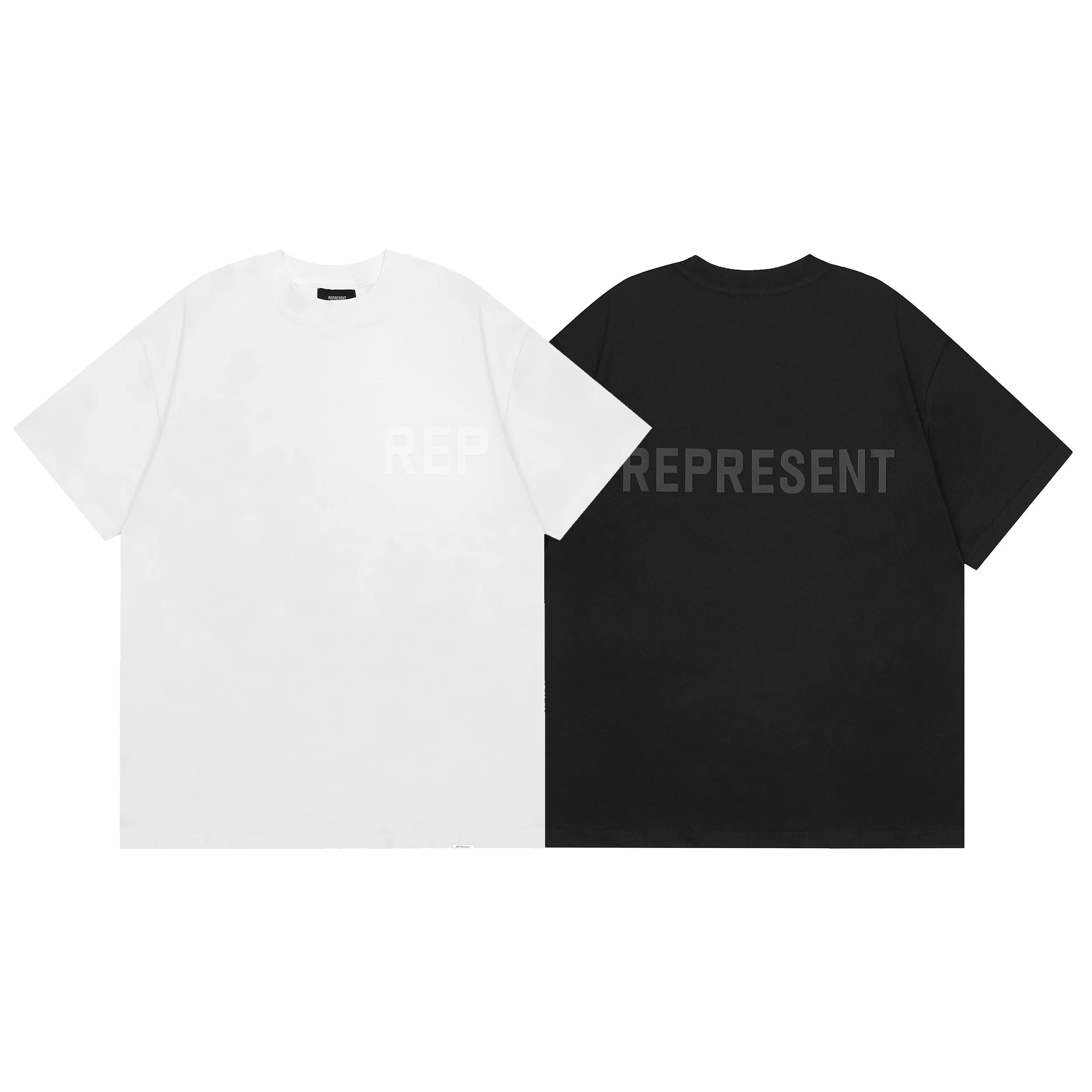 Representative slogan letter three-dimensional silicone short sleeved American niche fashion brand high street loose couple T-shirt for men and women