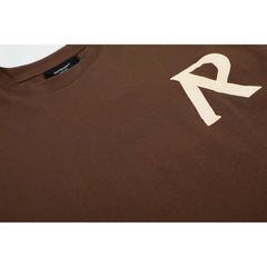 Representative letter R slogan short sleeved American niche fashion brand high street summer pure cotton loose fitting men's and women's T-shirt trend