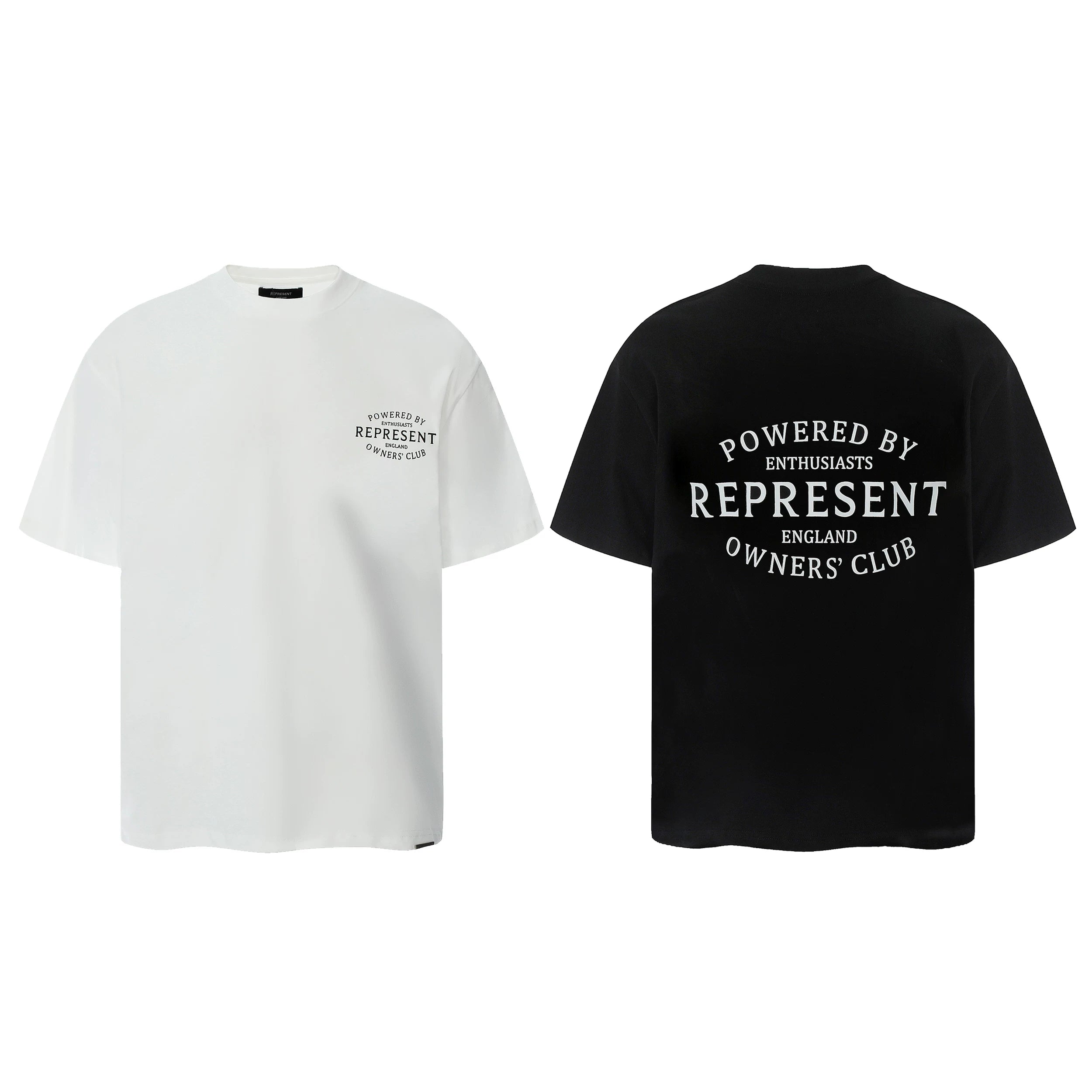 Representative classic letter slogan short sleeved American niche trendy brand high street summer pure cotton loose fitting men's and women's T-shirt