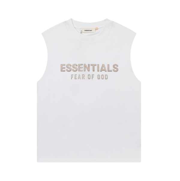 FOG Double Line ESSENTIALS Three Dimensional Letter Logo Summer Trendy High Street Loose Casual Sleeveless T-shirt Tank Top (25)