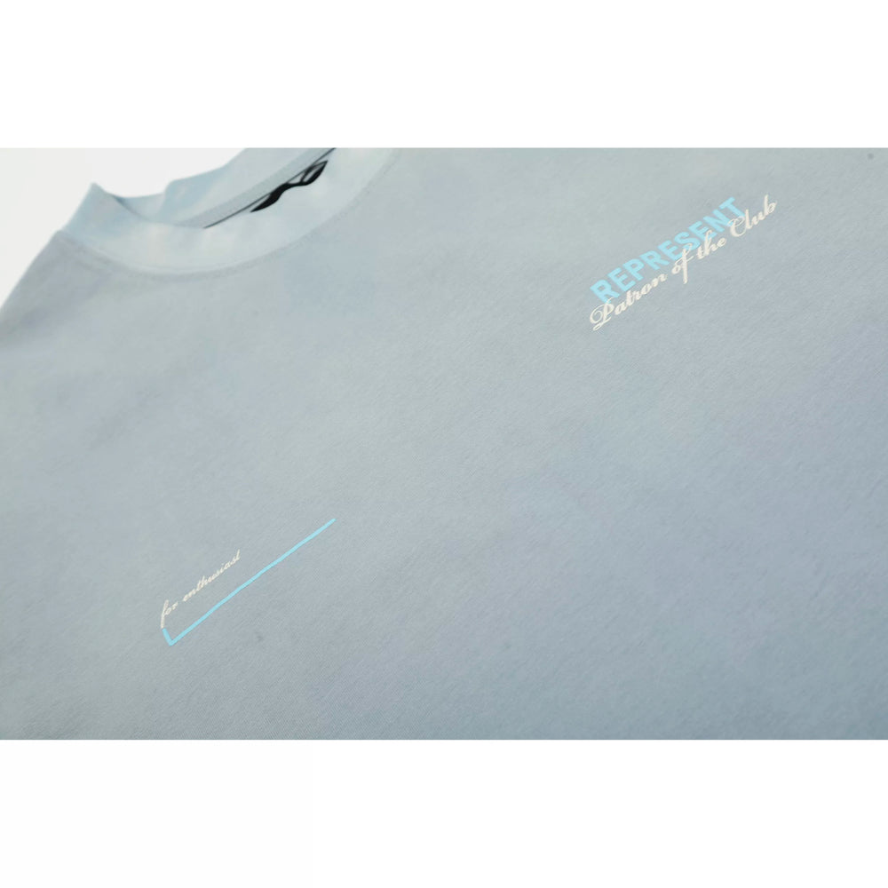 Representative letter washed spray horse chestnut craft short sleeved American niche trendy brand high street cotton loose fitting men's and women's T-shirt