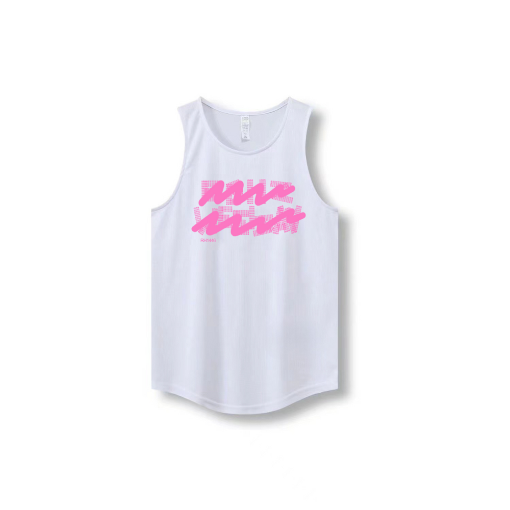 New Ins trendy brand summer ice silk cool sensation quick drying mesh breathable versatile men's and women's sleeveless camisole trendy