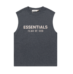FOG Double Line ESSENTIALS Three Dimensional Letter Logo Summer Trendy High Street Loose Casual Sleeveless T-shirt Tank Top (32)