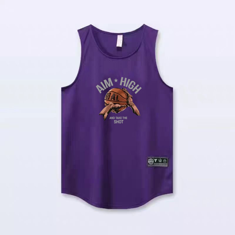 New American basketball vest training summer sleeveless basketball shooting suit sports top loose fitness narrow shoulder jersey