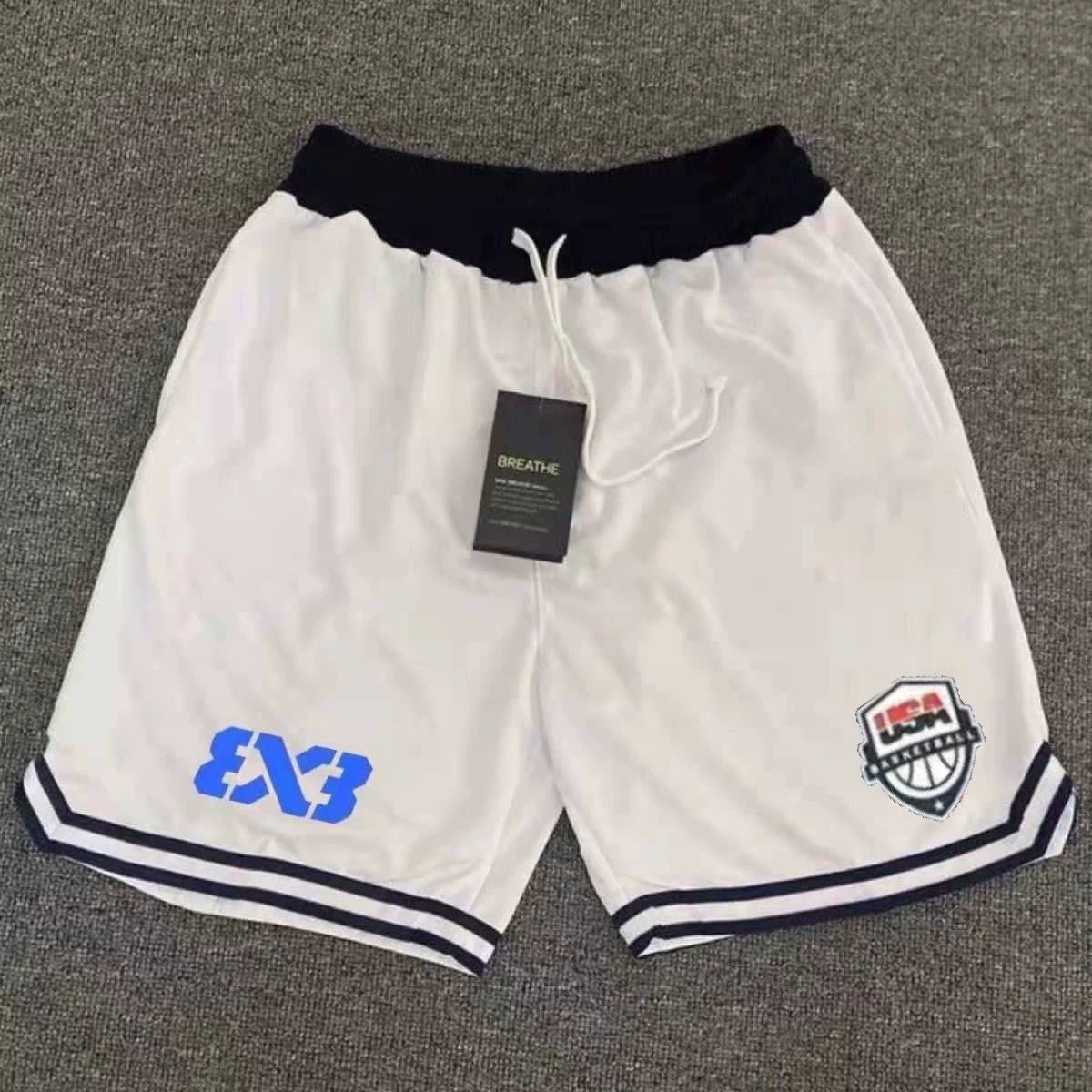 American shorts basketball 3v3 training five point shorts quick drying mesh three on three master tournament sports loose casual pants