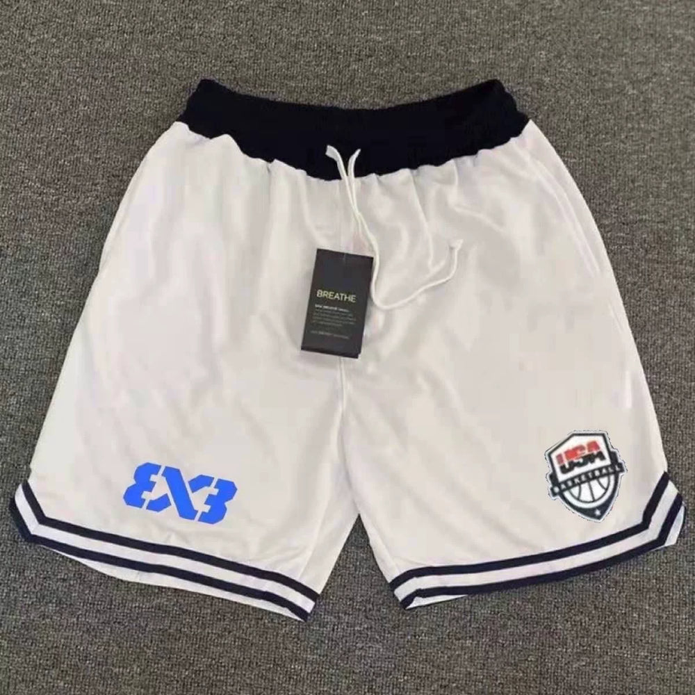 American shorts basketball 3v3 training five point shorts quick drying mesh three on three master tournament sports loose casual pants