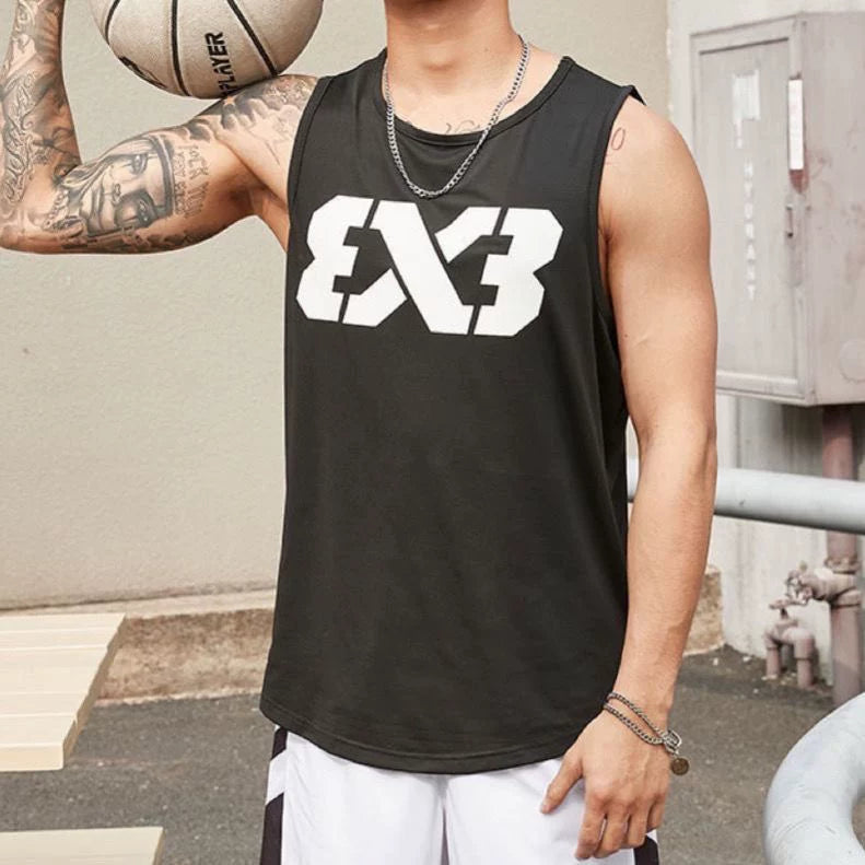 3X3 vest quick drying mesh breathable training suit FIBA basketball sports vest three on three basketball suit