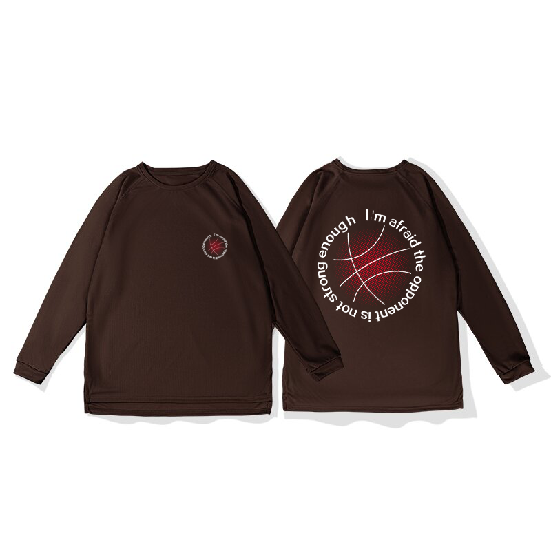 New Spring and Autumn [Sunset Basketball] Mesh Quick drying Sports Shoulder Long sleeved T-shirt for Men's Training American Shooting Suit