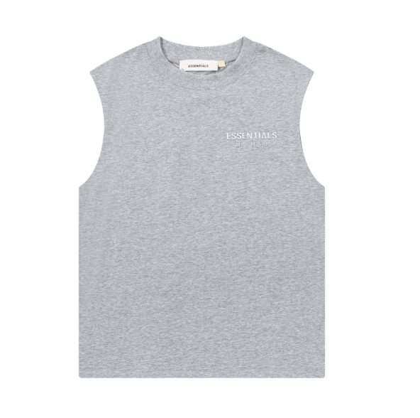 FOG Double Line ESSENTIALS Three Dimensional Letter Logo Summer Trendy High Street Loose Casual Sleeveless T-shirt Tank Top (21)
