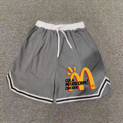 Summer basketball shorts men's breathable thin running training quick drying fitness casual loose versatile sports five quarter pants