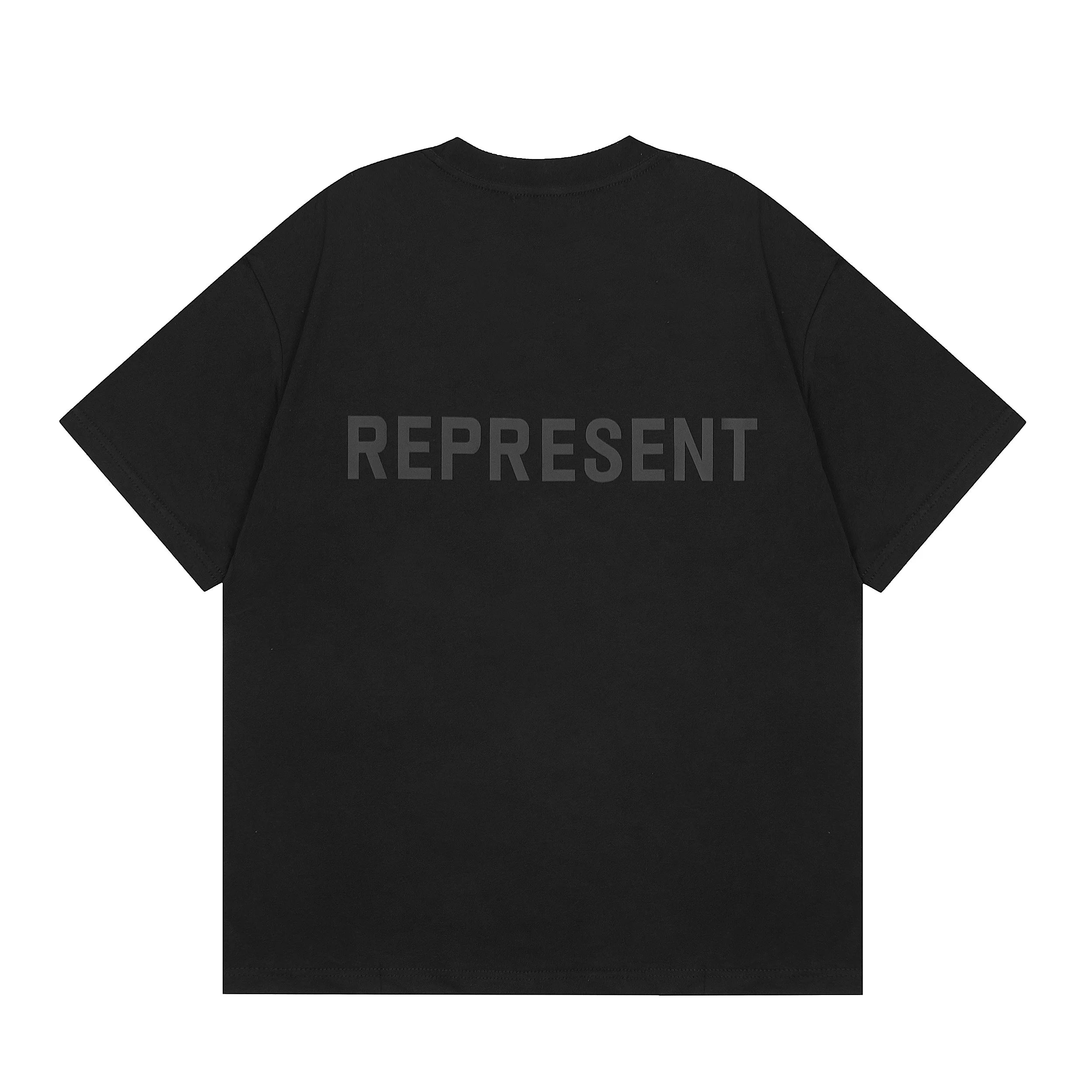 Representative slogan letter three-dimensional silicone short sleeved American niche fashion brand high street loose couple T-shirt for men and women