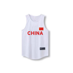 中国国家队篮球背心训练无袖投篮服运动上衣宽松健身窄肩球衣跑步