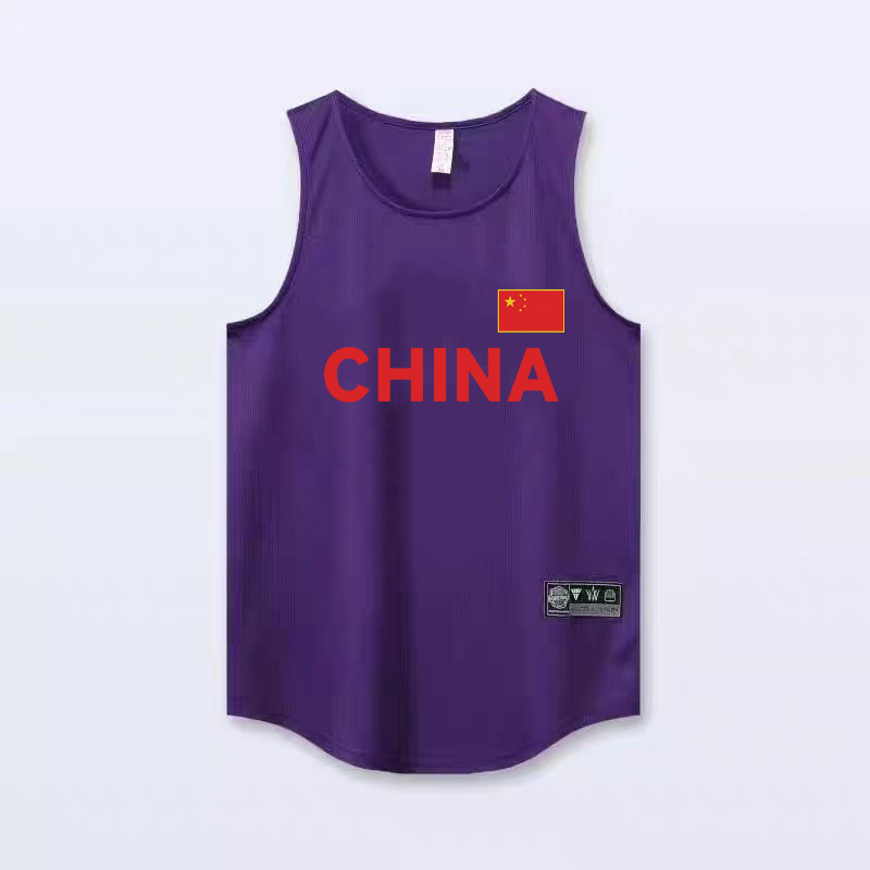 中国国家队篮球背心训练无袖投篮服运动上衣宽松健身窄肩球衣跑步