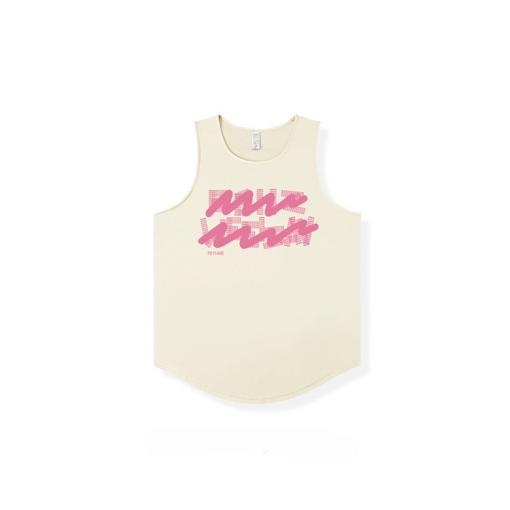 New Ins trendy brand summer ice silk cool sensation quick drying mesh breathable versatile men's and women's sleeveless camisole trendy