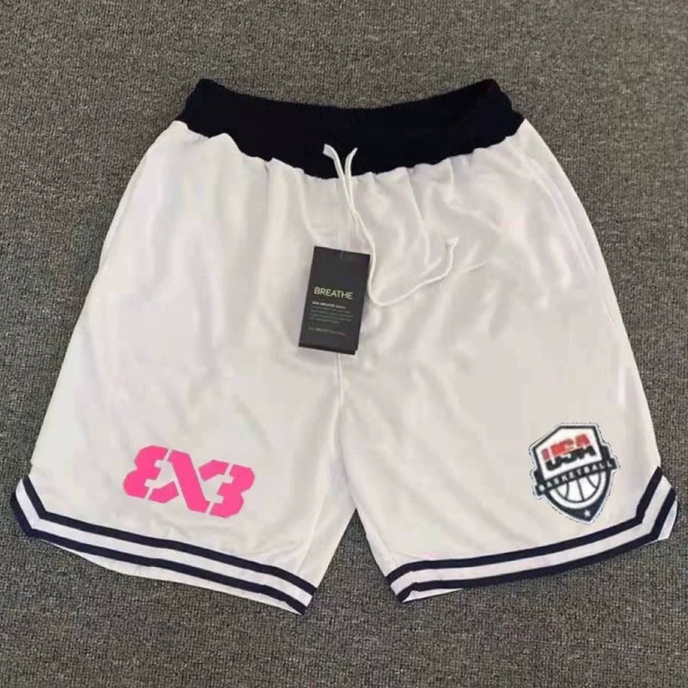 American shorts basketball 3v3 training five point shorts quick drying mesh three on three master tournament sports loose casual pants