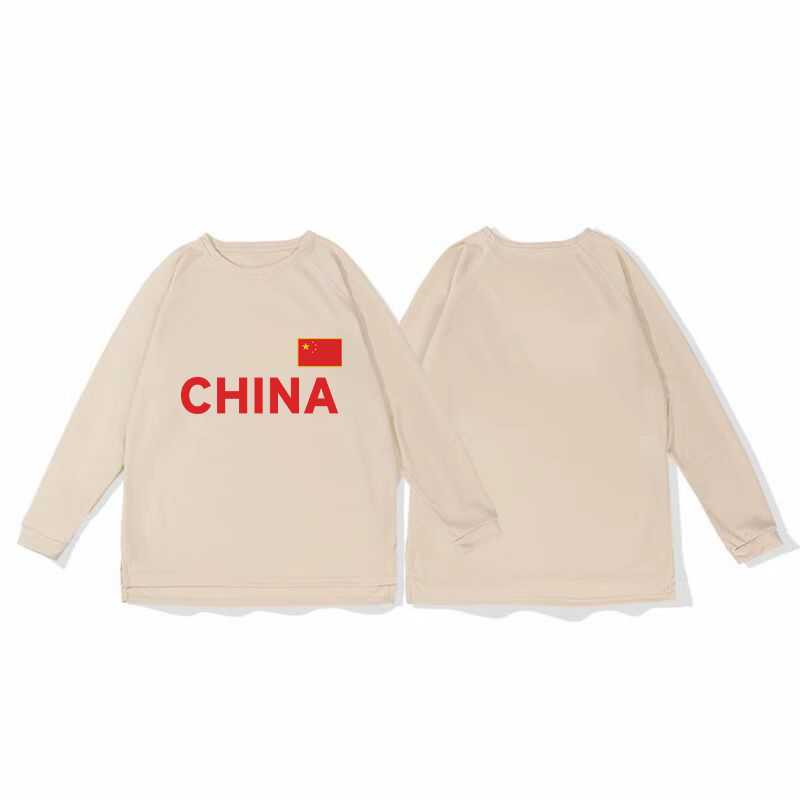 Chinese national team mesh quick drying sports shoulder long sleeved t-shirt basketball training shooting suit running breathable fitness