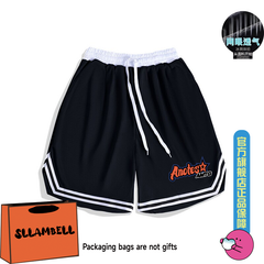 New American style quick drying thin sports basketball loose and trendy casual training five quarter pants with sweat absorbing and breathable mesh