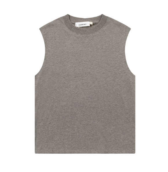 FOG Double Line ESSENTIALS Three Dimensional Letter Logo Summer Trendy High Street Loose Casual Sleeveless T-shirt Tank Top (7)