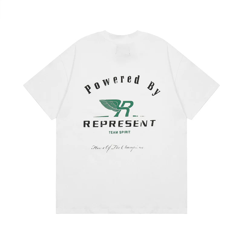 Representative relief foam letter short sleeved American high street casual summer pure cotton loose trendy brand couple T-shirt