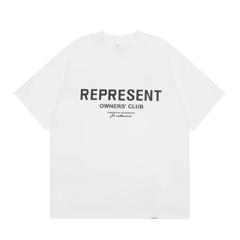 ReportENT letter short sleeved niche trendy brand Wang Jiaer's high street American loose summer couple T-shirt for men