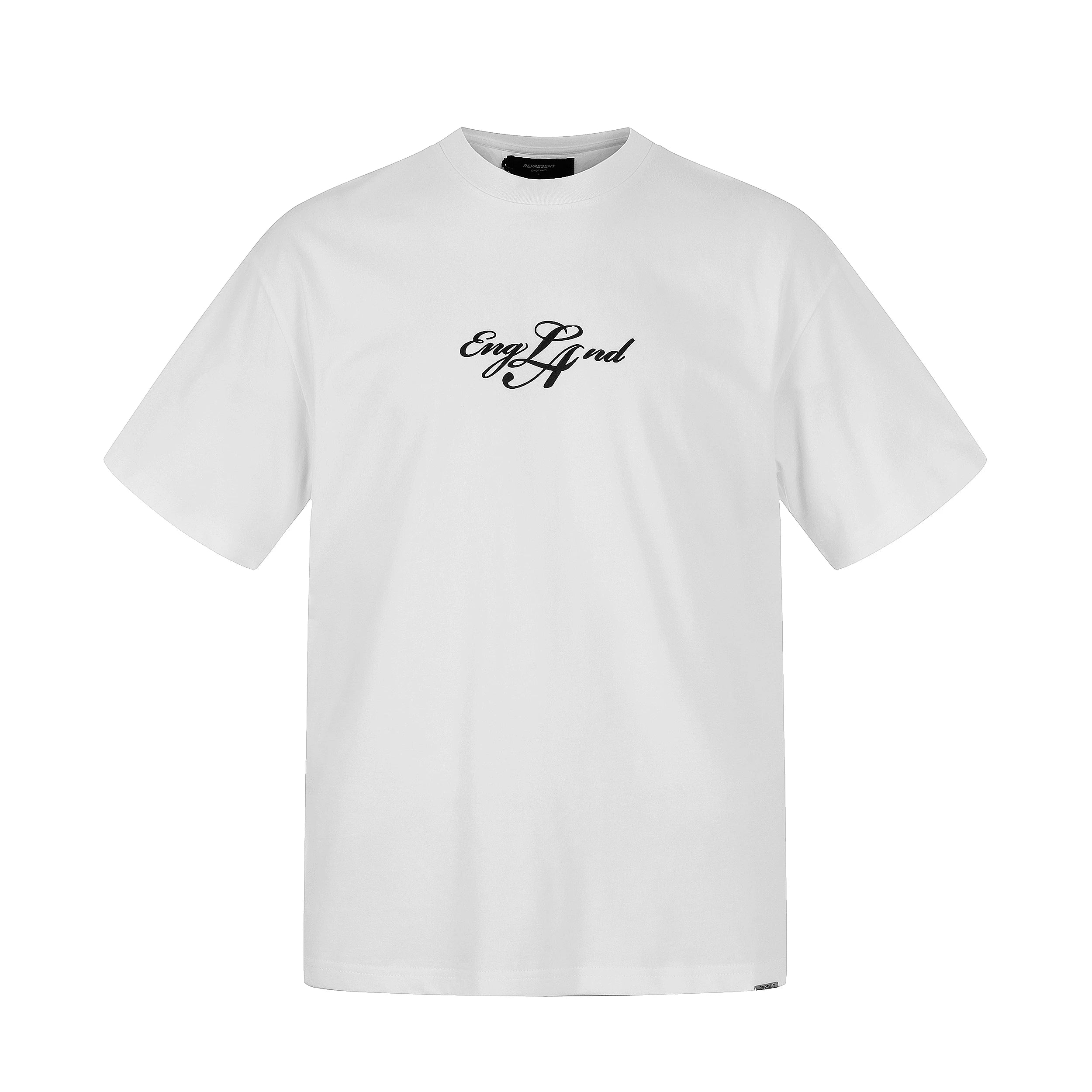 ReportENT Straw Slogan American Trendy Brand Heavy Trendy Loose Cotton Couple Short sleeved T-shirt Men's Summer