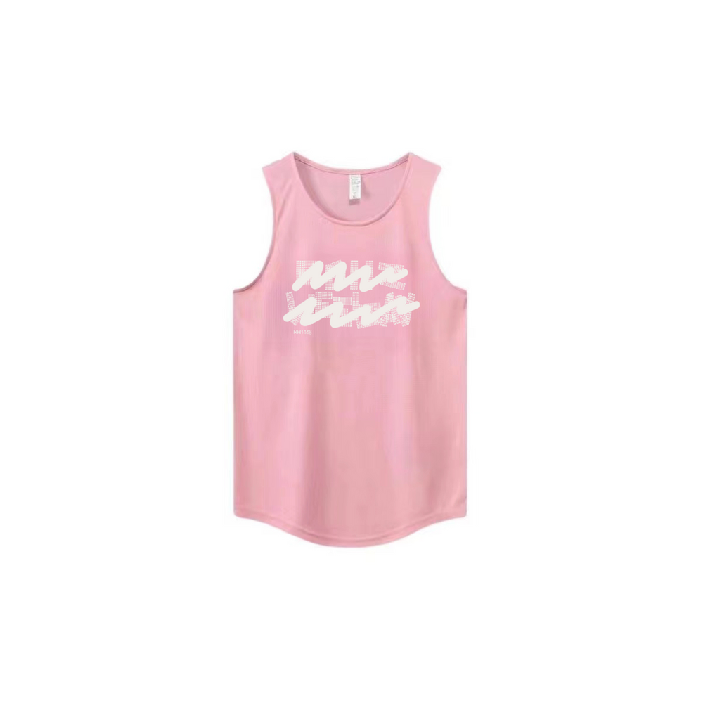 New Ins trendy brand summer ice silk cool sensation quick drying mesh breathable versatile men's and women's sleeveless camisole trendy